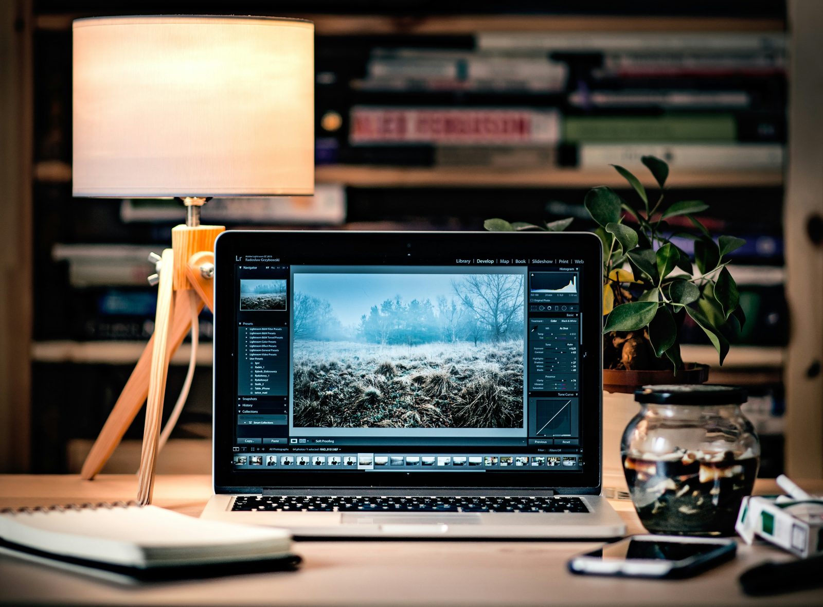 Photo editing and color grading workspace for LUTs and video templates