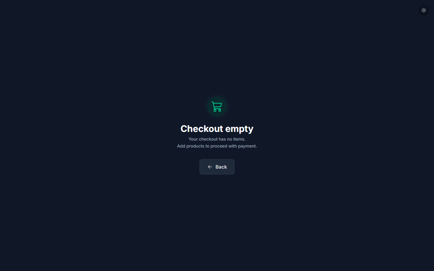 Checkout error state or network tab.