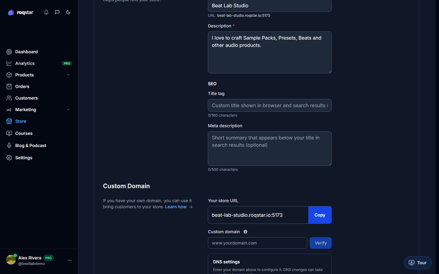Custom domain verification pending state.
