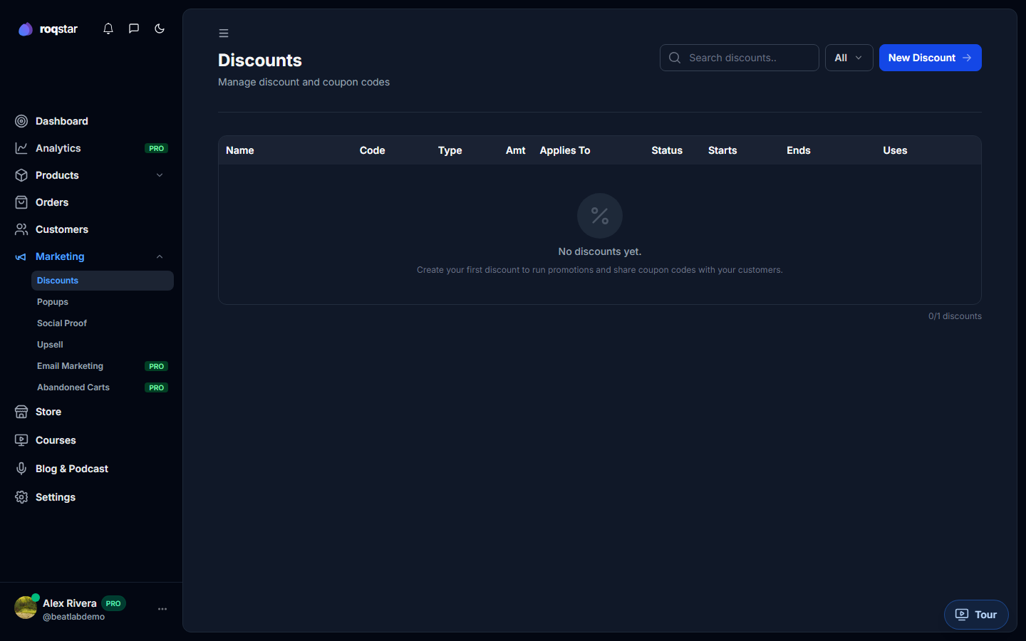 Checkout invalid discount message.