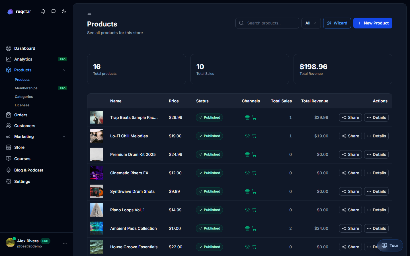 Items list with Pending badge.